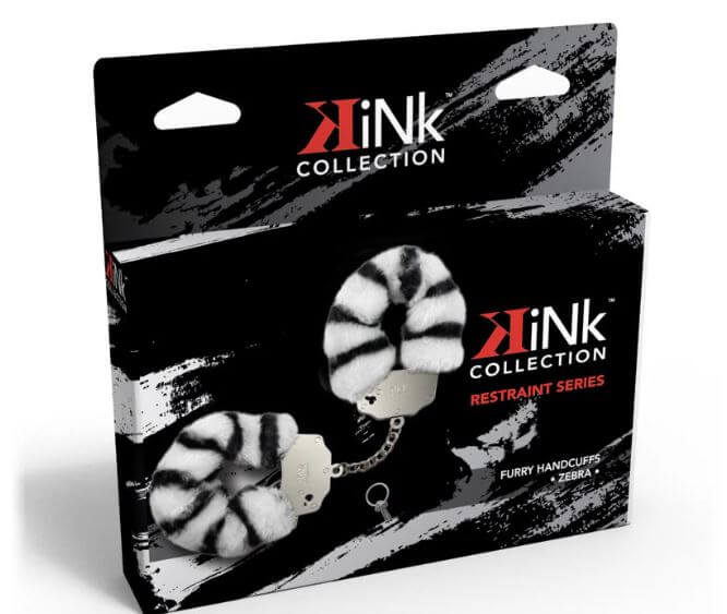 KINK COLLECTION FURRY HANDCUFF ZEBRA-0