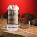 Zero Tolerance Riley Reid Mini Stroker Vagina displayed on a wooden surface with a red background.