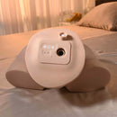 Squirt For Me XL Riley Reid Movie & Realistic Squirting Stroker on a bed, showcasing its advanced features and realistic design.
