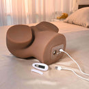 Squirt For Me XL Skyler Nicole Movie & Realistic Squirting Stroker on a bed with charging cables visible.