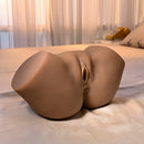 Squirt For Me Porn Star Chanell Heart Masturbator with Movie displayed on a bed, showcasing its realistic dual-entry design.