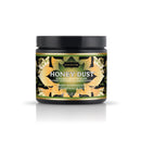 Honey Dust Sweet Honeysuckle Kissable Body Powder 6 Oz packaging with floral design and black jar.