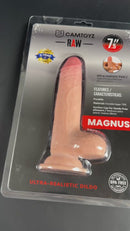Camtoyz Ultra Realistic Dildo Magnus package showcasing its ultra-realistic feel and design features.