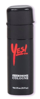 Doc Johnson Yes Pheromone Cologne 1 Oz bottle showcasing pheromone-enhanced fragrance.