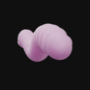 Tentra Cor Unicorn Horn Double-ended Vibrating Dildo Pink in a playful spiraled design showcasing its vibrant pink color.