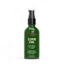 LOVE OIL Coconut Lube 2oz bottle, organic oil-based lubricant and body glide with coconut, avocado, and sea buckthorn oils.