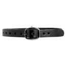 Strict Leather Unisex Choker with O-Ring Medium/Large black leather band with buckle and holes for adjustments.