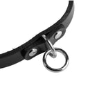Strict Leather Unisex Choker with O-Ring Medium/Large showcases a durable leather band and welded steel O-ring for bondage gear.