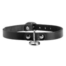 Strict Leather Unisex Choker with O-Ring Medium/Large featuring a slim leather band and welded steel O-ring.