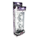 Prisms Param Glass Anal Plug Clear in elegant packaging showcasing its sculptural design and body-friendly features.