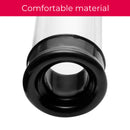 Size Matters Beginner Penis Pump Black showing comfortable sealing material for an effective vacuum experience.