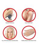 Pipedream Extreme Dollz Hannah Harper Life Size Love Doll features realistic eyelashes, 360° arms, and lifelike hands with painted nails.