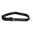 Strict Leather Punk Bondage Belt with four heavy-duty D-rings for versatile restraint play.
