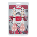 Size Matters Perfect Fit Nipple Enlarger Pump Set with two pumps and graduated O-rings for customized fit.