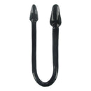 Master Series Ravens Tail 2X Double Ended Anal Plug Black with tapered ends and flexible shaft.