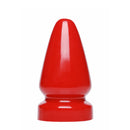 Master Series Anal Destructor Small Butt Plug Red, small-sized anal plug for intense fullness and experienced users.