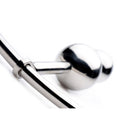 Close-up of the Master Series DuoSphere Anal Plug and Bondage Hook showing double-beaded design and stainless steel finish.