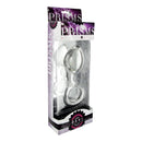 Prisms Devi Borosilicate Glass Anal Plug Clear in elegant packaging for intimate pleasure.