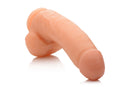 SexFlesh Stuff-Me Stefan 10 inch Dildo in a realistic design, showcasing its gentle curve and detailed head.