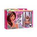 Frisky DLuxe Entry Love Sling for Doors Black packaging with features highlighted and model demonstrating use.