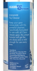 CleanStream Cleanse Natural Cleaner 8 oz bottle with ingredients and instructions for use.