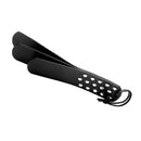 Strict Leather Three Layer Slapper Paddle Black with three layered leather design for impact play.