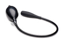 Frisky Inflatable Stimulator Anal Plug Black hand pump for precise inflation and control during use.