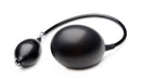 Frisky Inflatable Stimulator Anal Plug Black hand pump for precise inflation control.