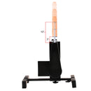 LoveBotz Versa Fuk Thrusting Sex Machine Black with adjustable height and stroke measurements.