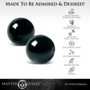 Master Series Jaded Glass Ben Wa Balls Green for Kegel exercises, sexy smooth design, and durable borosilicate glass.
