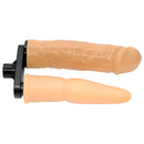 LoveBotz Dual Delight Double Penetration Adapter with a bendable realistic dildo