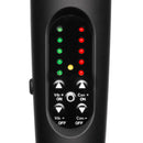 Control panel of the Zeus Arcana Electro Vibe Wand Black featuring vibration and electro stimulation settings.