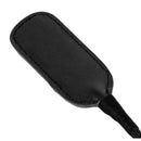 Strict Leather Short Riding Crop close-up showing the sleek black design and polished finish.