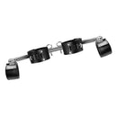 Adjustable Swiveling Spreader Bar with Leather Cuffs featuring lightweight aluminum and detachable leather cuffs