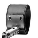 Adjustable Swiveling Spreader Bar with Leather Cuffs featuring premium leather cuff and stainless steel attachment.