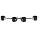 Adjustable Swiveling Spreader Bar with Leather Cuffs featuring sturdy hollow aluminum and four leather cuffs.