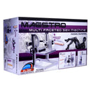 LoveBotz Maestro Multi-Faceted Sex Machine Grey packaging showcasing adjustable angles and variable speed control.