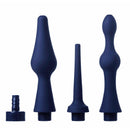CleanStream Universal 3 Piece Silicone Enema Attachment Set featuring three versatile silicone attachments for cleansing.