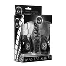 Master Series Nipple Amplifier Bulbs with O-Rings Black in packaging for enhanced nipple sensitivity.