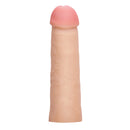 Size Matters Mega Enlarger Sleeve Penis Enhancer Flesh design, featuring thick, stretchy material for instant enlargement.