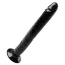 Master Series Tower of Pleasure 12.5 Inch Huge Dildo Black viewed from a slight angle against a white background.