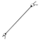 Frisky 24 Inch Bondage Spreader Bar Grey with swivel snap hooks for versatile restraint.