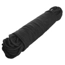 Master Series 96 Foot Cotton Bondage Rope Black coiled and ready for versatile rope play.
