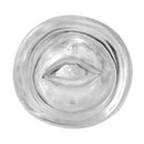 SexFlesh Lusty Lips See Through Masturbation Sleeve with a sculpted mouth-shaped opening.
