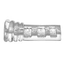 SexFlesh Lusty Lips See Through Masturbation Sleeve with ribbed texture for enhanced sensation.