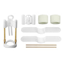Size Matters Deluxe Penile Aide Penis Extender System complete traction kit components including rods and grips.