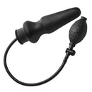 Master Series Expand XL Inflatable Anal Plug Black with inflation bulb for customized size and comfort.