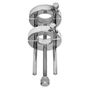Master Series Double Ring Extreme CBT Ball Stretcher, stainless steel scrotal stretching device.