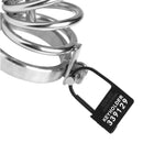 Keyholder 10 Pack Numbered Plastic Chastity Locks attached to a device for secure and tamper-evident locking.