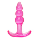Trinity Vibes Bubbles Bumpy Starter Anal Plug Pink with tapered tip and oval bulbs for anal play.